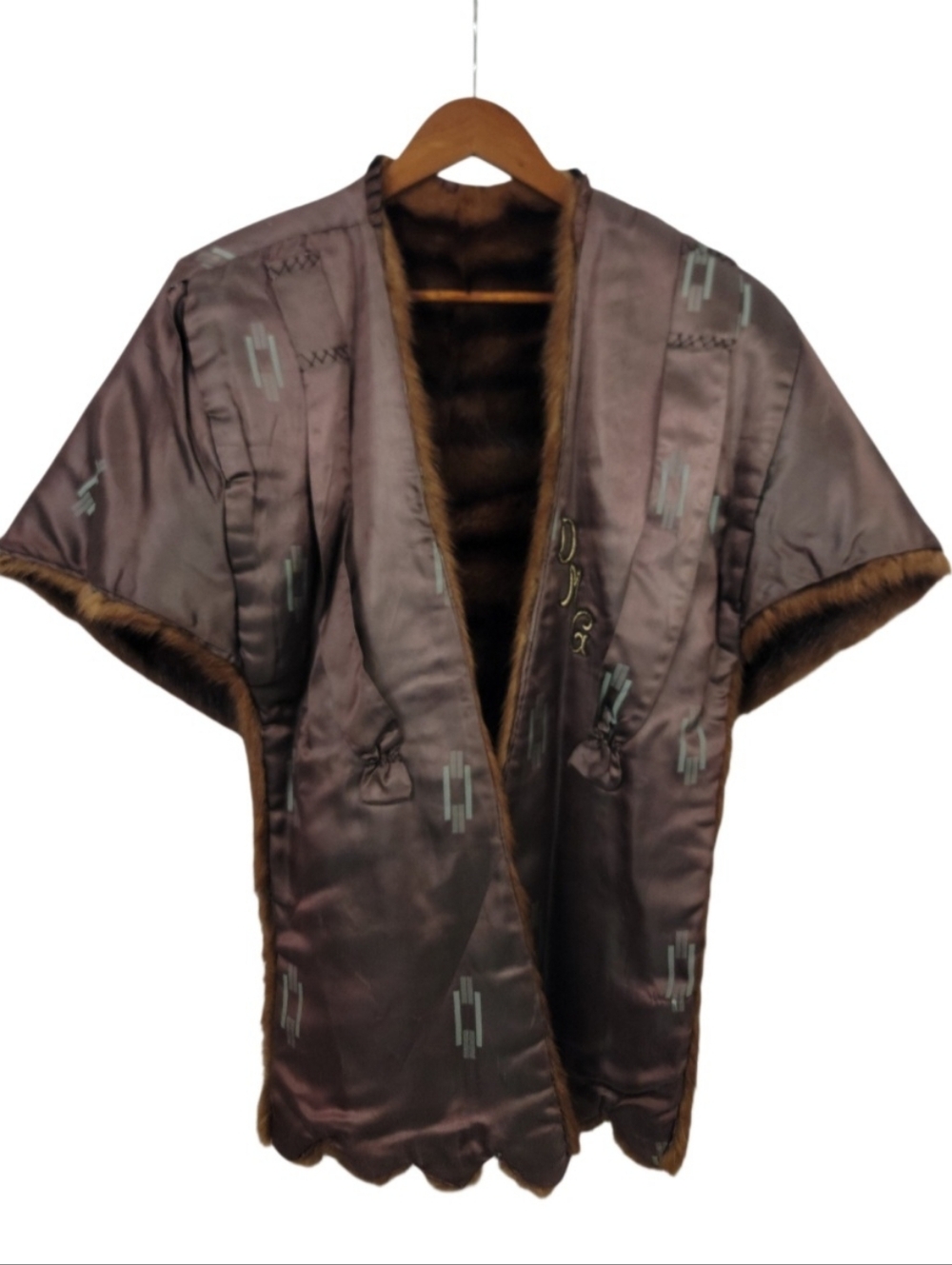 Vintage 50s Royal Furs Brown Mink Fur Stole Cross Front Capelet Shoulder Wrap - Picture 6 of 16